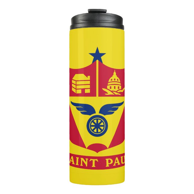 Flagge von St. Paul, Minnesota Thermal Tumbler Thermosbecher (Vorderseite)