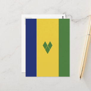 Flagge von St. Vincent und den Grenadinen Postkarte
