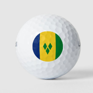 Flagge von St. Vincent und die Grenadinen Golfball