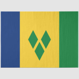 Flagge von St. Vincent und die Grenadinen Seidenpapier
