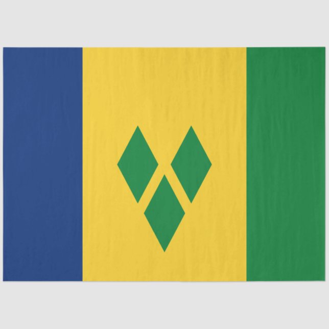 Flagge von St. Vincent und die Grenadinen Seidenpapier (Vorderseite)