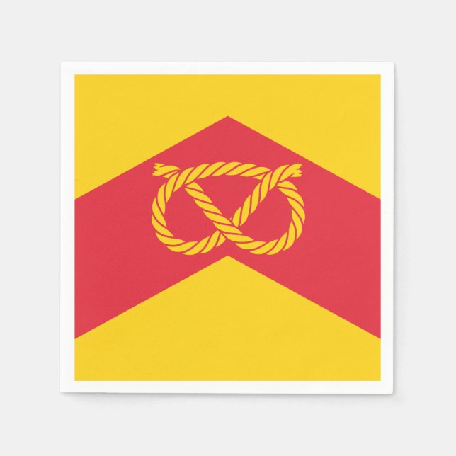 Flagge von Staffordshire Servietten (Vorderseite)