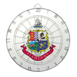 Flagge von Stamford (Connecticut) Dartscheibe