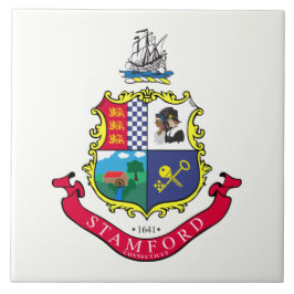 Flagge von Stamford (Connecticut) Fliese