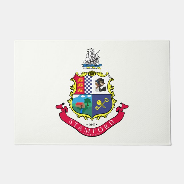 Flagge von Stamford (Connecticut) Fußmatte (Vorderseite)