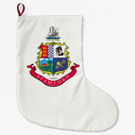 Flagge von Stamford (Connecticut) Großer Weihnachtsstrumpf