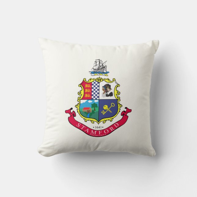 Flagge von Stamford (Connecticut) Kissen (Vorderseite)