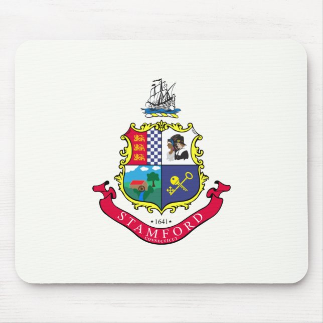 Flagge von Stamford (Connecticut) Mousepad (Vorne)