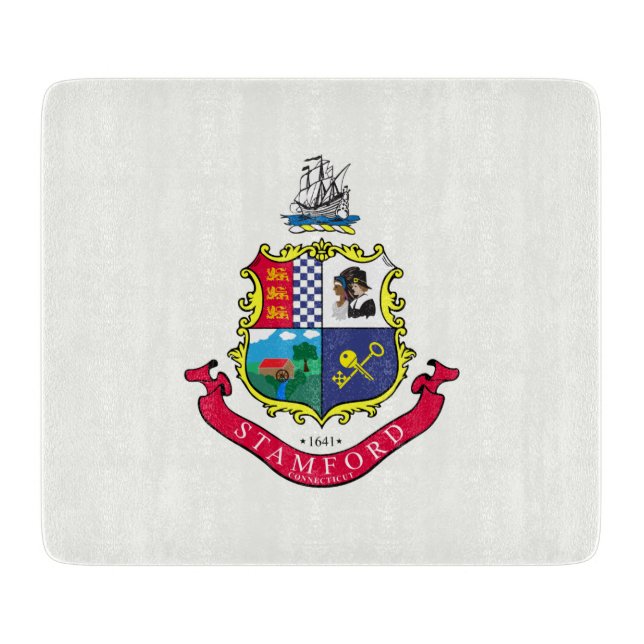 Flagge von Stamford (Connecticut) Schneidebrett (Vorderseite)