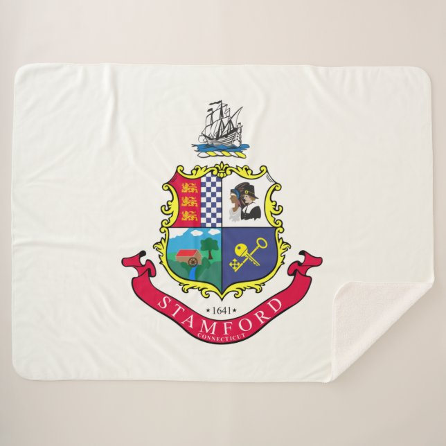 Flagge von Stamford (Connecticut) Sherpadecke (Vorderseite (Horizontal))