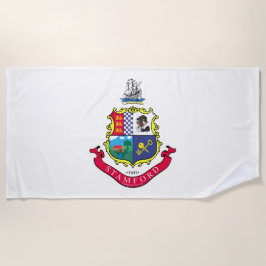 Flagge von Stamford (Connecticut) Strandtuch