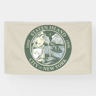 Flagge von Staten Island (Stadtbezirk von New York Banner