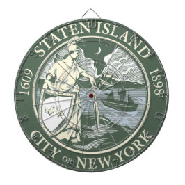 Flagge von Staten Island (Stadtbezirk von New York Dartscheibe