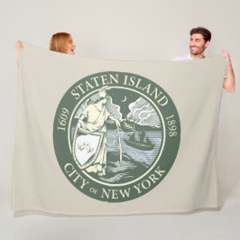 Flagge von Staten Island (Stadtbezirk von New York Fleecedecke