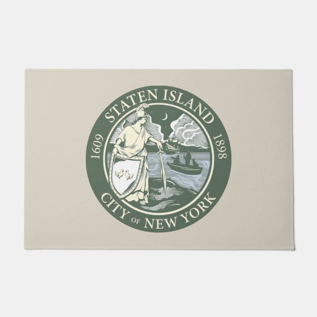 Flagge von Staten Island (Stadtbezirk von New York Fußmatte (Vorderseite)