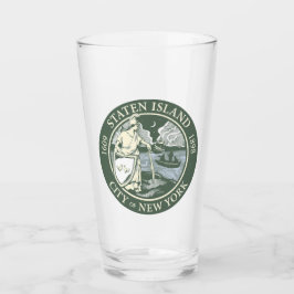 Flagge von Staten Island (Stadtbezirk von New York Glas