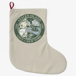 Flagge von Staten Island (Stadtbezirk von New York Großer Weihnachtsstrumpf