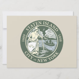 Flagge von Staten Island (Stadtbezirk von New York Karte
