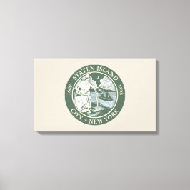Flagge von Staten Island (Stadtbezirk von New York Leinwanddruck