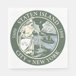 Flagge von Staten Island (Stadtbezirk von New York Serviette