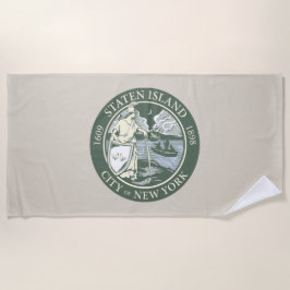 Flagge von Staten Island (Stadtbezirk von New York Strandtuch