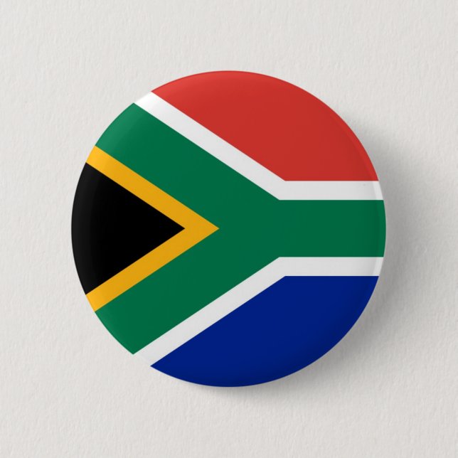 Flagge von Südafrika auf Button-/Knopf-Abzeichen Button (Vorderseite)