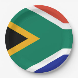 Flagge von Südafrika Bokke Pappteller