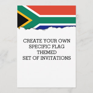 Flagge von Südafrika Einladung