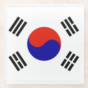 Flagge von Südkorea Glasuntersetzer