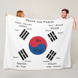 Flagge von Südkoreabedeutung groß Fleecedecke