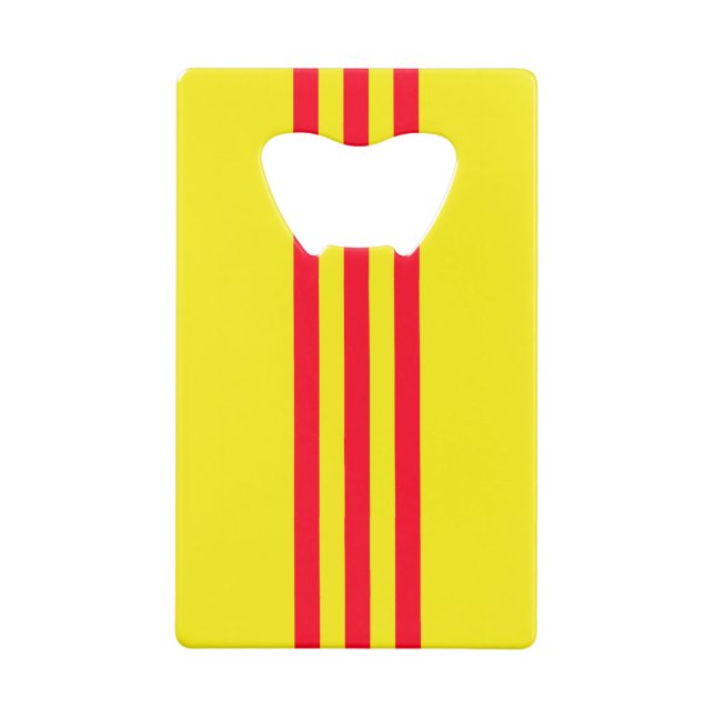 Flagge von Südvietnam Geldkarten Flaschenöffner (Rückseite)