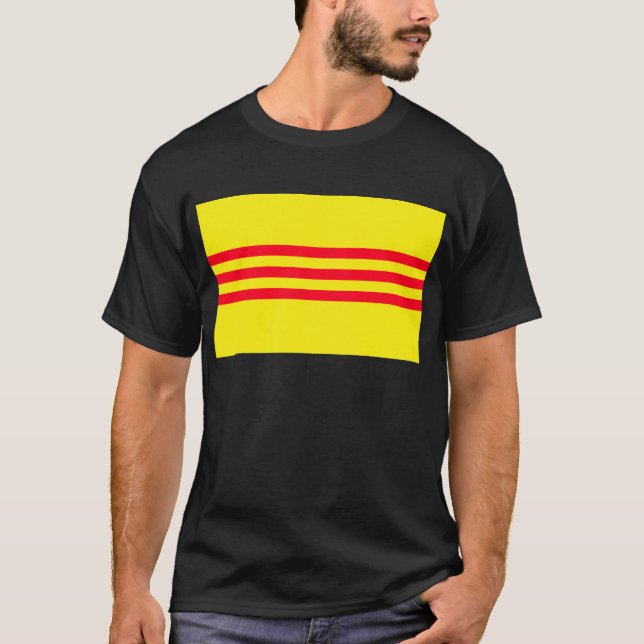 Flagge von Südvietnam T-Shirt (Vorderseite)