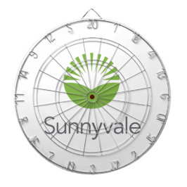 Flagge von Sunnyvale (Kalifornien) Dartscheibe