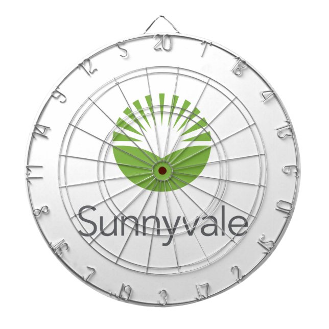 Flagge von Sunnyvale (Kalifornien) Dartscheibe (vorne)