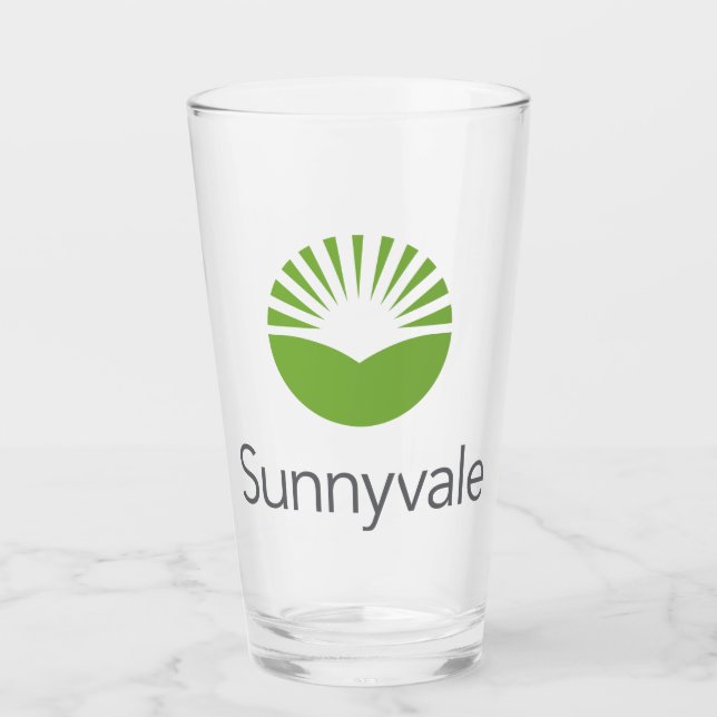 Flagge von Sunnyvale (Kalifornien) Glas (Vorderseite)