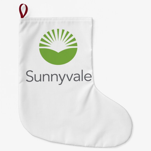 Flagge von Sunnyvale (Kalifornien) Großer Weihnachtsstrumpf (Vorderseite)