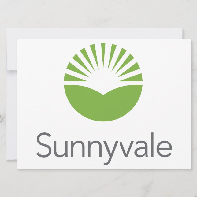 Flagge von Sunnyvale (Kalifornien) Karte (Vorderseite)