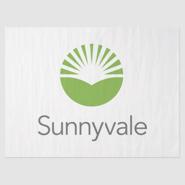 Flagge von Sunnyvale (Kalifornien) Seidenpapier (Vorderseite)