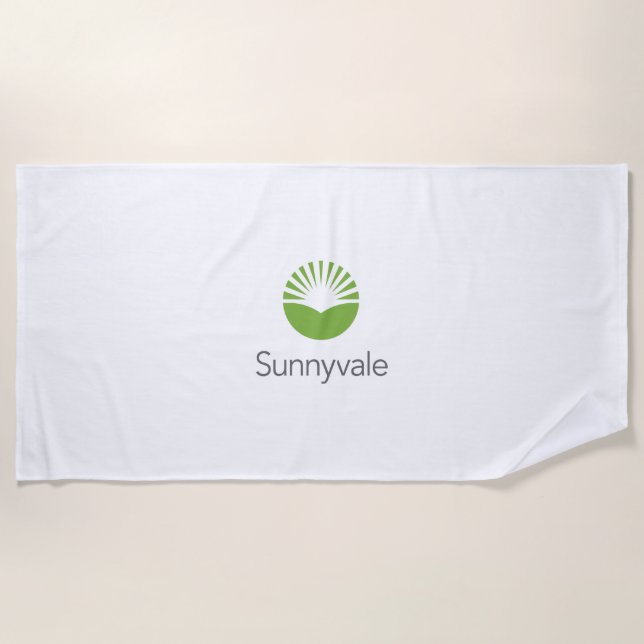 Flagge von Sunnyvale (Kalifornien) Strandtuch (Vorderseite)
