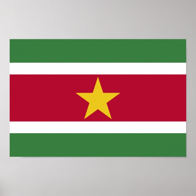 Flagge von Surinam Poster (Vorne)