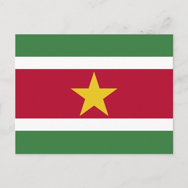 Flagge von Surinam Postkarte (Vorderseite)