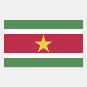 Flagge von Surinam Rechteckiger Aufkleber