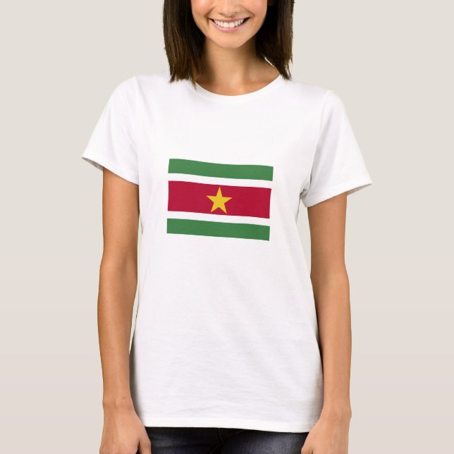 Flagge von Surinam T-Shirt (Vorderseite)