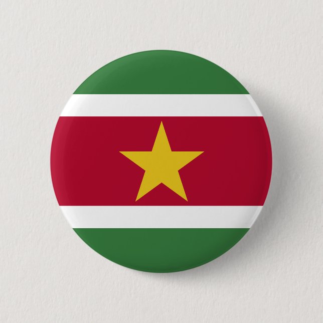 Flagge von Suriname Button (Vorderseite)