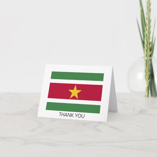 Flagge von Suriname Dankeskarte (Vorderseite)