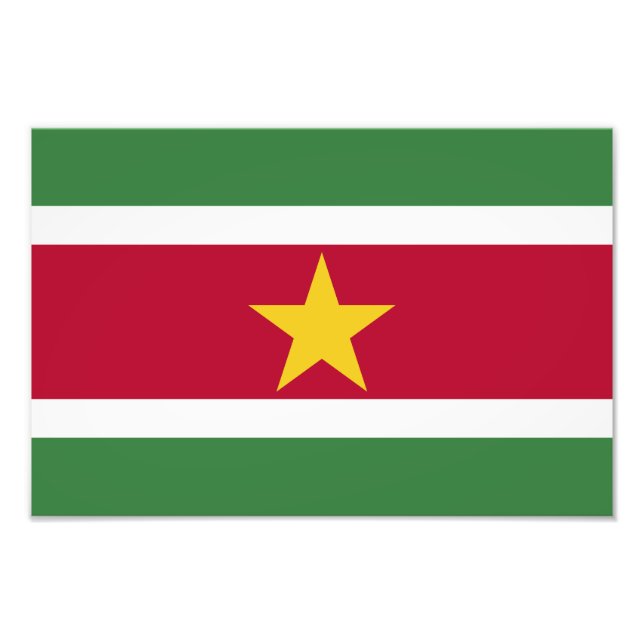 Flagge von Suriname Fotodruck (Vorne)