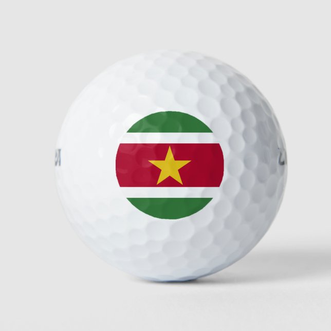Flagge von Suriname Golfball (Vorderseite)