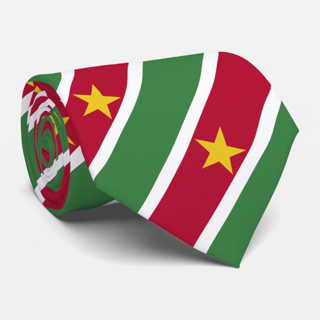 Flagge von Suriname Krawatte (Gerollt)