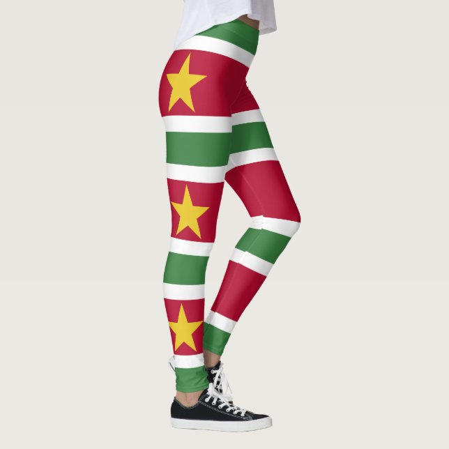Flagge von Suriname Leggings (Rechts)