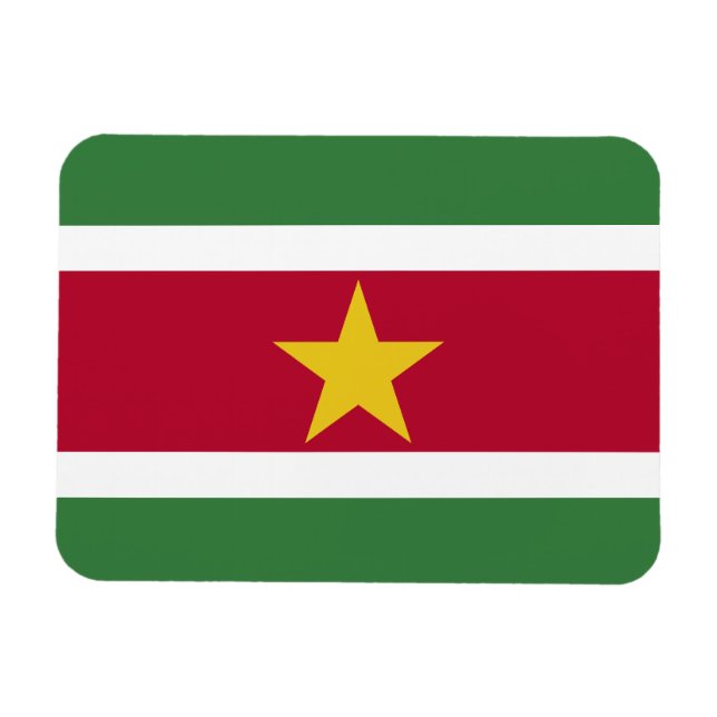 Flagge von Suriname Magnet (Horizontal)